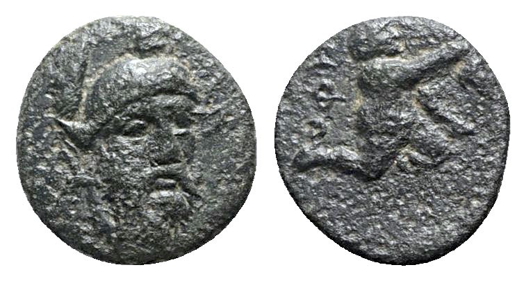 Troas. Ophrynion circa 400-300 BC. 
Bronze Æ

12mm., 1,84g.

Helmeted head ...