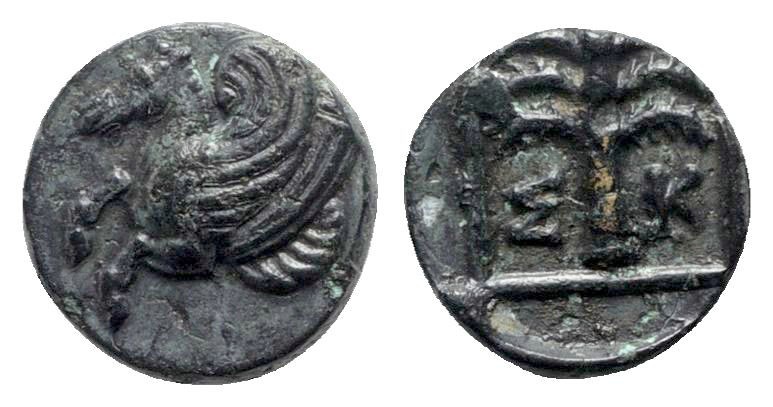 Troas. Skepsis circa 400-310 BC. 
Bronze Æ

9mm., 1,45g.

Forepart of Pegas...