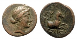 Aeolis. Kyme  250-190 BC. ΛΕΣΒΙΟΣ (Lesbios), magistrate. Bronze Æ