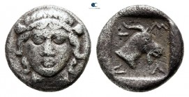 Aeolis. Myrina 400-350 BC. Obol AR