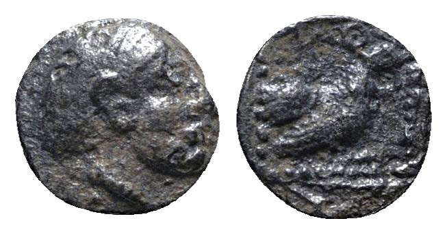 Lesbos. Methymna circa 500-460 BC. 
Hemiobol AR

6mm., 0,26g.

Female head ...
