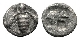 Ionia. Ephesos  circa 550-500 BC. 1/12 Stater AR or Hemihekte