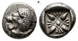 Ionia. Miletos  550-400 BC. Diobol AR