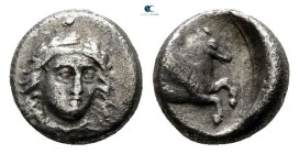 Caria. Uncertain mint 450-400 BC. Hemiobol AR