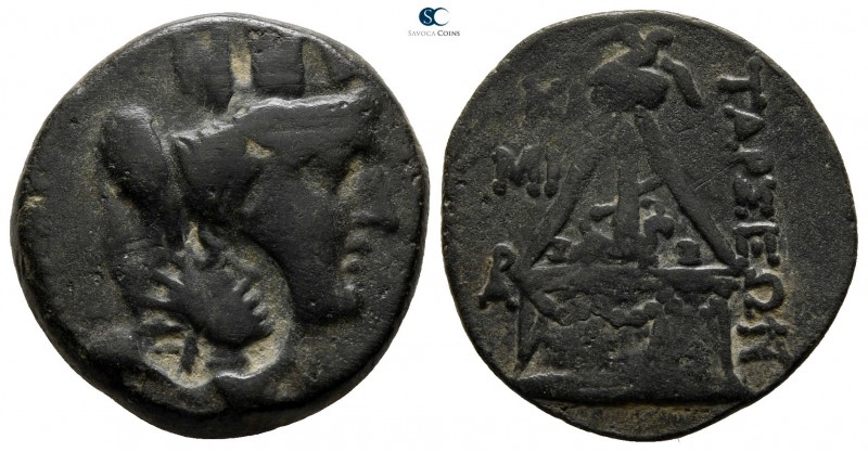 Cilicia. Tarsos 164-27 BC. 
Bronze Æ

20mm., 6,41g.

Turreted and veiled he...