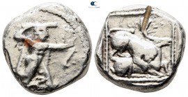 Cyprus. Kition  . Azbaal 449-425 BC. Stater AR