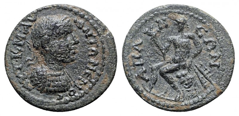 Phrygia. Apameia . Elagabalus AD 218-222. 
Bronze Æ

20mm., 4,04g.

AVT K M...