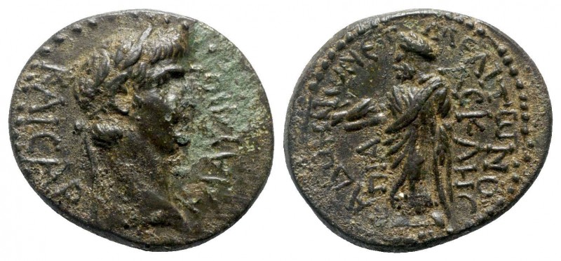 Phrygia. Cadi . Claudius AD 41-54. Meliton Asklepiadou, circa AD 50-54
Bronze Æ...