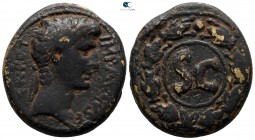 Seleucis and Pieria. Antioch. Augustus 27 BC-AD 14. Year 35 of the Actian Era=AD 4. Bronze Æ
