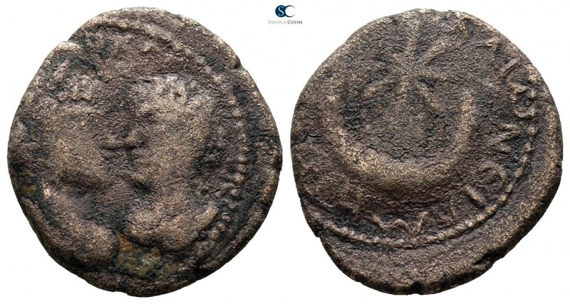 Mesopotamia. Carrhae. Caracalla and Geta AD 197-217. 
Bronze Æ

19mm., 4,42g....