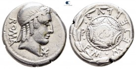 M. Caecilius Q.f. Q.n. Metellus 127 BC. Restored Issue. Rome. Denarius AR