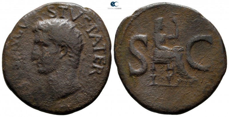 Divus Augustus AD 14. Struck AD 15-16 under Tiberius. Rome
As Æ

28mm., 9,21g...