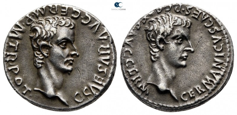 Gaius (Caligula), with Germanicus AD 37-41. Struck AD 37. Lugdunum (Lyon)
Denar...
