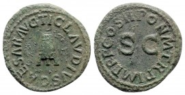 Claudius AD 41-54. Struck AD 41. Rome. Quadrans Æ