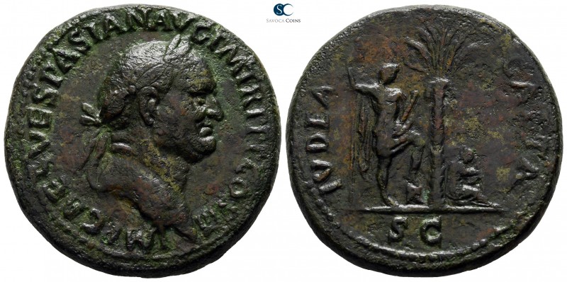 Vespasian AD 69-79. Struck AD 71.“Judaea Capta” commemorative. Rome
Sestertius ...