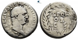 Vitellius AD 69-69. late April-20th December AD 69. Rome. Denarius AR