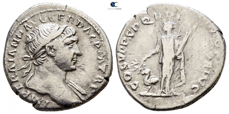 Trajan AD 98-117. Rome
Denarius AR

18mm., 3,09g.

IMP TRAIANO AVG GER DAC ...