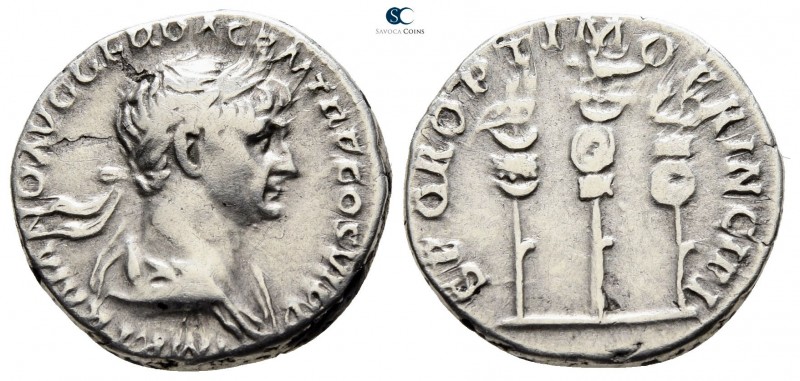 Trajan AD 98-117. Rome
Denarius AR

17mm., 3,43g.

IMP TRAIANO AVG GER DAC ...