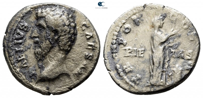 Aelius, as Caesar AD 136-138. Rome
Denarius AR

17mm., 2,84g.

[L] AELIVS C...