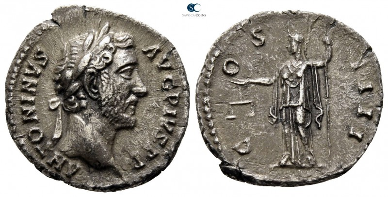 Antoninus Pius AD 138-161. Struck AD 140-144. Rome
Denarius AR

18mm., 3,27g....