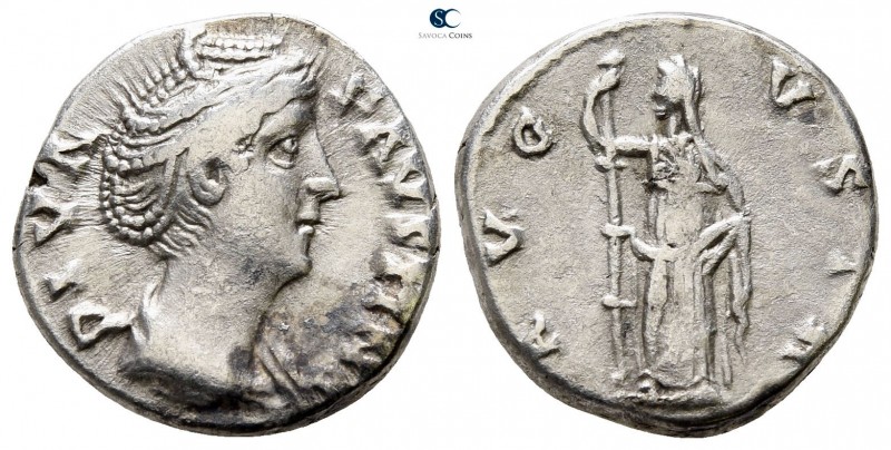 Diva Faustina I AD 140-141. Struck under Marcus Aurelius. Rome
Denarius AR

1...