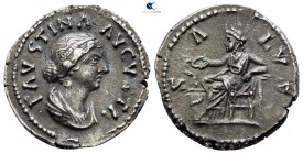 Faustina II AD 147-175. Struck under Marcus Aurelius, circa AD 165-170. Rome. Denarius AR