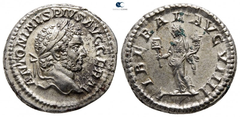 Caracalla AD 198-217. Rome
Denarius AR

18mm., 4,14g.

ANTONINVS PIVS AVG G...