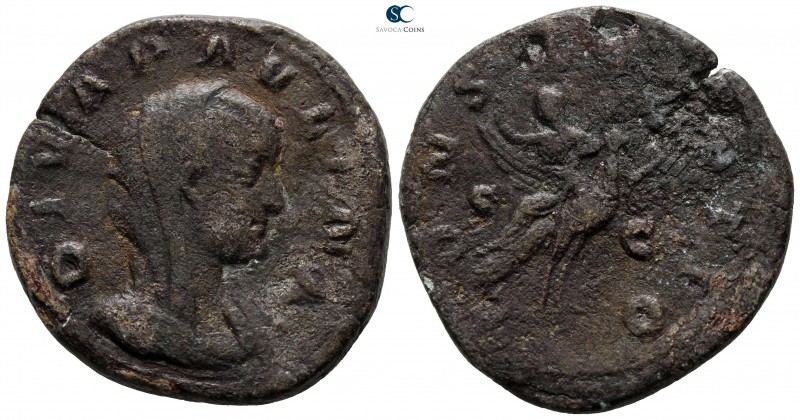 Diva Paulina AD 235. Rome
Sestertius Æ

32mm., 18,66g.

DIVA PAVLINA Veiled...