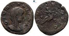Diva Paulina AD 235. Rome. Sestertius Æ