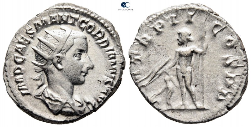 Gordian III. AD 238-244. Struck AD 239. Rome
Antoninianus AR

21mm., 4,53g.
...
