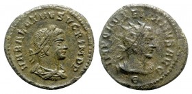 Aurelian and Vabalathus AD 271-272. Antioch. Antoninianus Billon