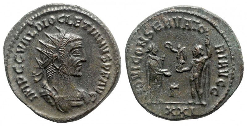 Diocletian AD 284-305. Struck AD 284. Antioch. 3rd officina
Antoninianus Billon...