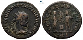 Diocletian AD 284-305. Struck AD 295-296. Siscia. Antoninianus Æ
