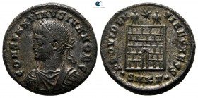 Constantinus II, as Caesar AD 317-337. 3rd officina. Cyzicus. Follis Æ