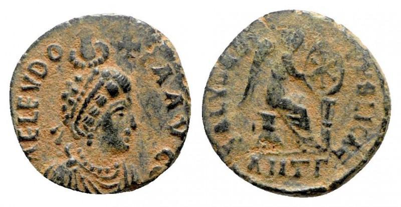 Aelia Eudoxia AD 400-404. Antioch
Follis Æ

14mm., 2,27g.

AEL EVDOXIA AVG,...