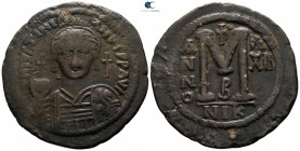 Justinian I AD 527-565. Dated RY 12=AD 538/9. Nikomedia. 2nd officina. Follis Æ