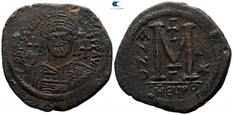 Justinian I AD 527-565. Dated RY 16=AD 542/3. Theoupolis (Antioch). 3rd officina...