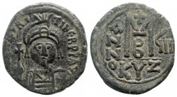 Maurice Tiberius AD 582-602. Struck AD 589-590; year 9. Cyzicus. Follis Æ