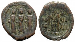 Heraclius & H.Constantine & Martina AD 610-641. Struck 628-629 (year 19). Cyprus. 40 Nummi Æ
