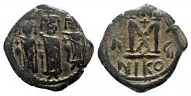 Heraclius & H.Constantine & Martina AD 610-641. Nikomedia. Follis or 40 Nummia Æ
