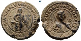 Iconographic Seals with circular invocations circa AD 1000-1200. John, Grand Chartoularios, Judge of the Velum and of the Thrakesioi. PB Seal