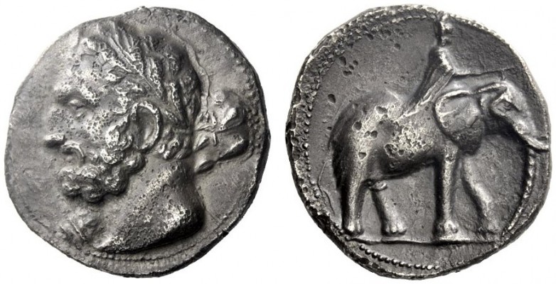 Greek Coins   Iberia, Carthago Nova   Hispano-Carthaginian issues . Dishekel cir...
