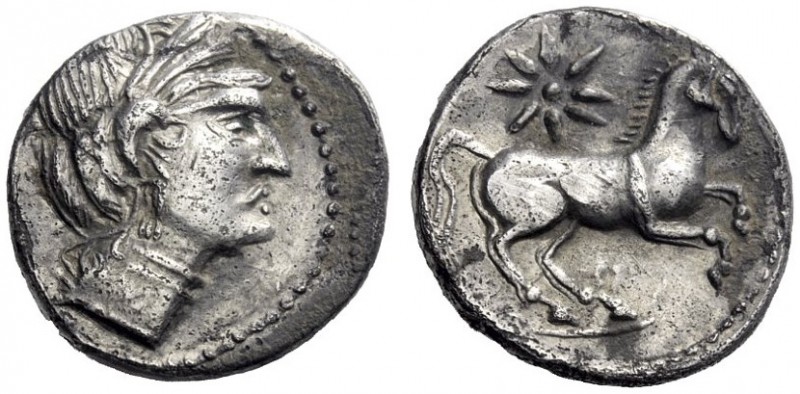 Greek Coins   Iberia, Carthago Nova   Hispano-Carthaginian issues . Shekel (?) o...