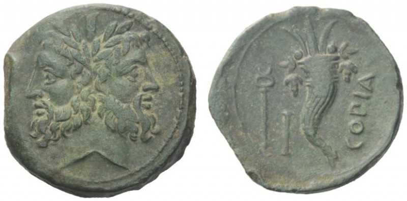 Greek Coins   Thurium  As after 192, Æ 8.45 g. Laureate head of Janus. Rev. COΓI...