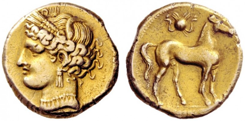 Greek Coins   The Carthaginians in Sicily and in North Africa  Trihemistater, Ca...