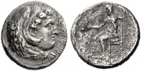 Greek Coins   Alexander III, 336 – 323  Decadrachm Babylon circa 323, AR 38.47 g. Head of Heracles r., wearing lion’s skin headdress. Rev. AΛEΞANΔΡOΥ ...