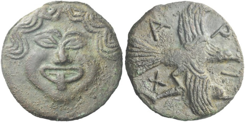 Greek Coins   Scythia, Olbia  Cast bronze circa 400-350, Æ 135.07 g. Gorgoneion ...