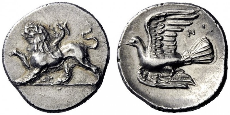 Greek Coins   Sycionia, Sycion  Triobol circa 330-320, AR 2.85 g. Chimera advanc...