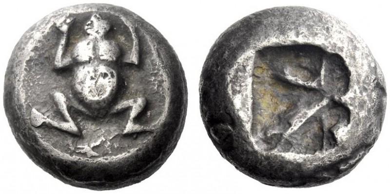 Greek Coins   The Cyclades, Seriphos  Stater circa 530, AR 11.03 g. Frog seen fr...