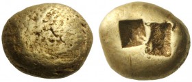 Greek Coins   Ionia, Uncertain mint  Trite circa 600-550, EL 4.64 g. Smoothed rounded surface. Rev. Rectangular bipartite incuse punch. SNG von Aulock...